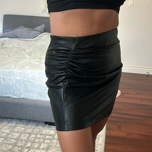 Black Faux leather skirt